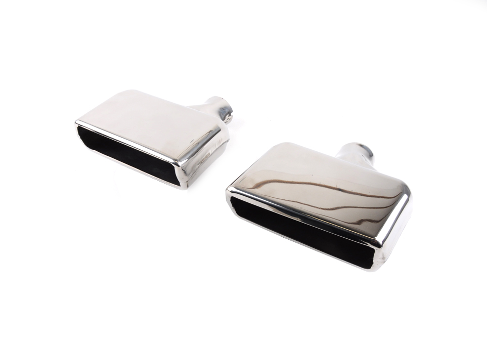 [800113] C4 - Corvette 1992-96 Muffler Outlet Tips - Right & Left Side - 304 Polished SS - Requires Welding to Muffler