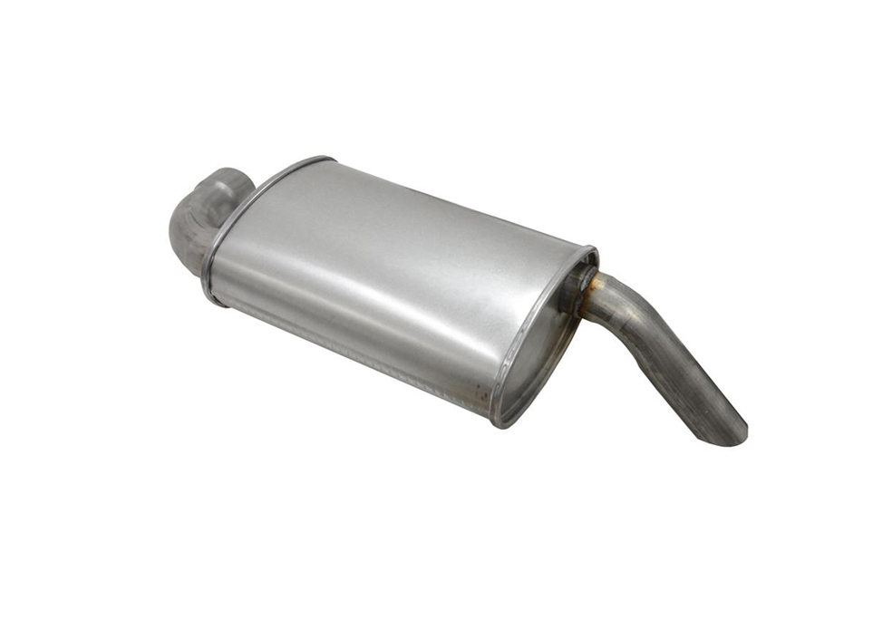 C3 - 78-82 Corvette Muffler Finished with inlet/spout - Left Side - 2 1/4" Inlet