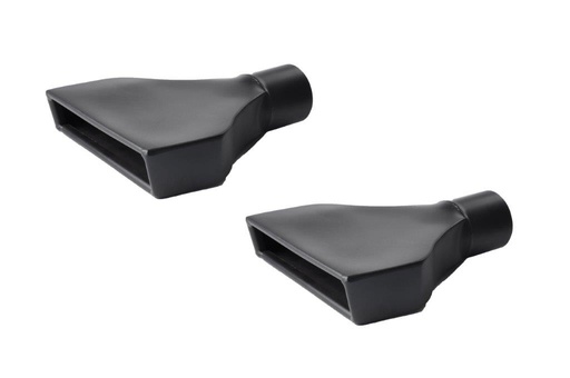 [GM250BC] 2.5-Inch Stainless Steel Black Rectangle Exhaust Tips