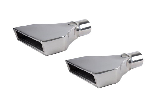 [GM250SS] 2.5-Inch Stainless Steel Rectangle Exhaust Tips