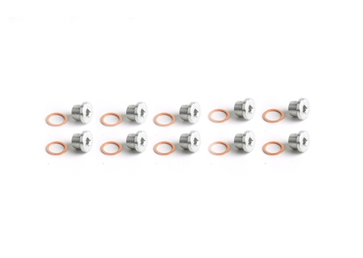 [104960] M18x1.5 O2 Sensor Plug - Mild Steel w Copper Gasket, Pack of 10